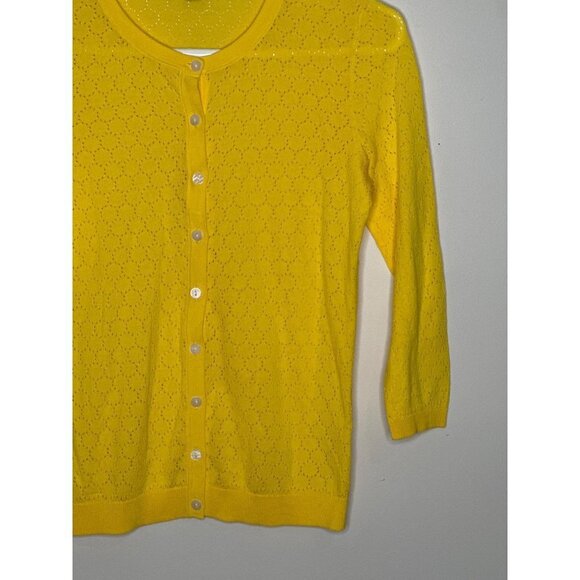 Talbots yellow cardigan size p twee - Picture 4 of 9